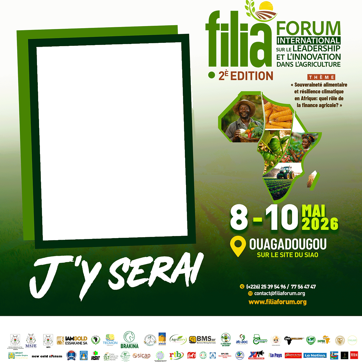 2e édition du Forum international sur le leadership et l’innovation en agriculture — visuel J'y serai